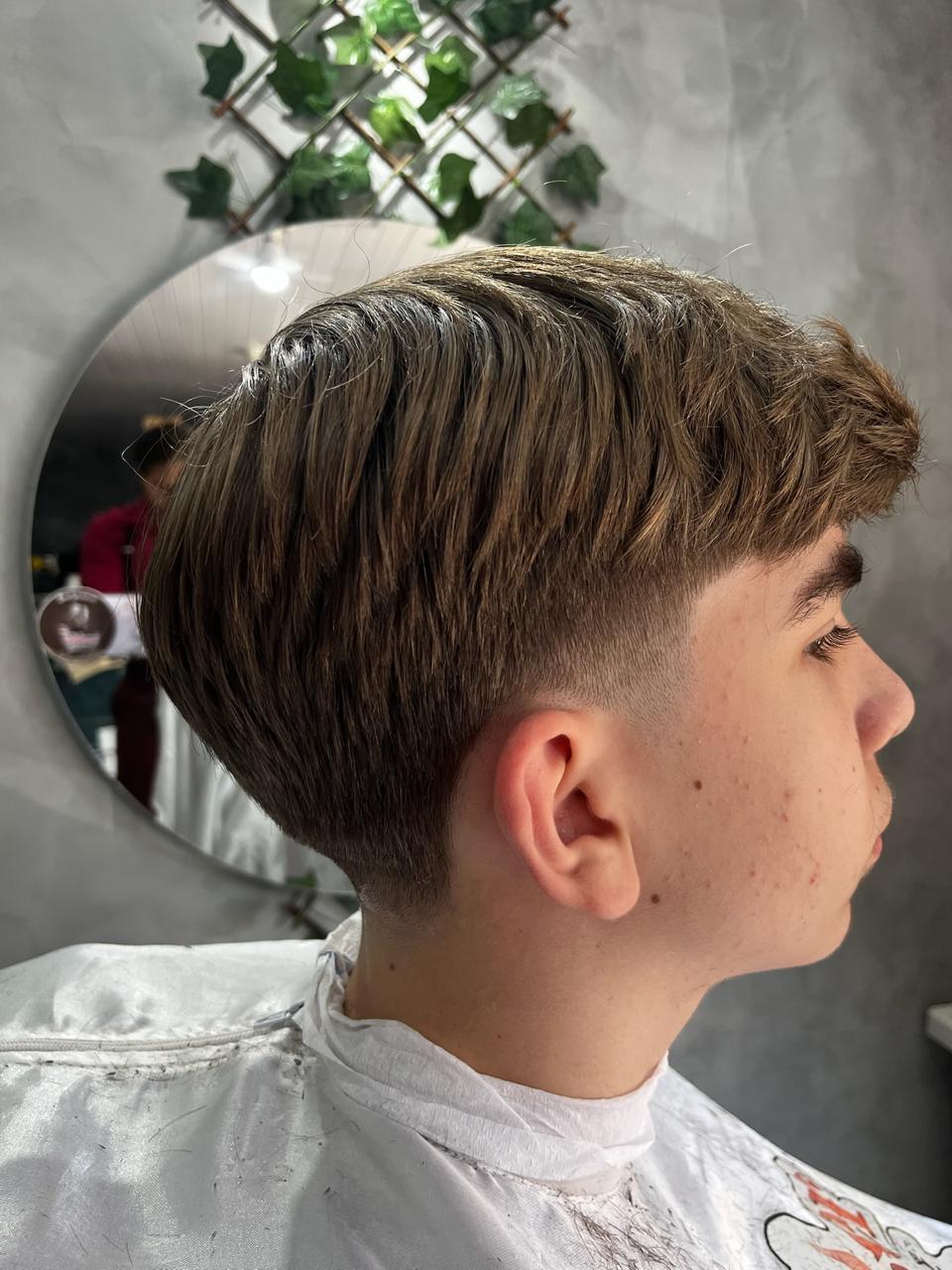 Corte masculino finalizado na Barbearia MisterLook